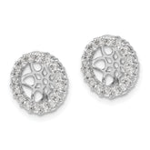 14k White Gold 3/4 carat Lab Grown Diamond VS/SI+ G+ for 7.5 mm Earring Jacket